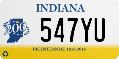 IN license plate 547YU