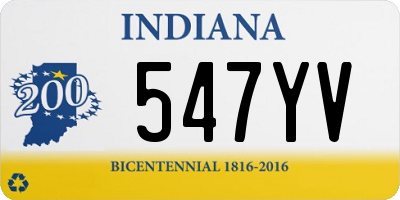 IN license plate 547YV