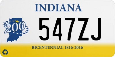 IN license plate 547ZJ