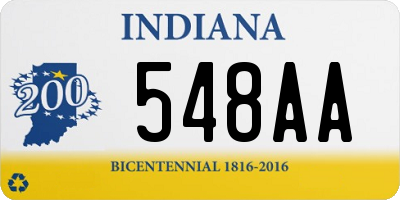 IN license plate 548AA