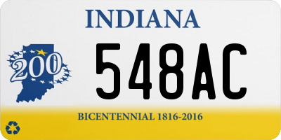 IN license plate 548AC