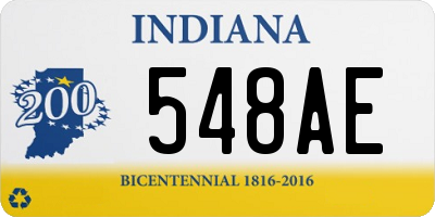 IN license plate 548AE