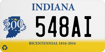 IN license plate 548AI