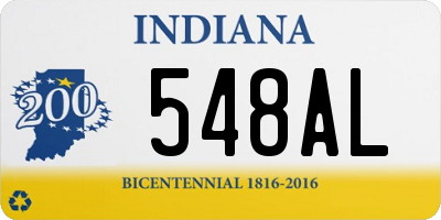 IN license plate 548AL