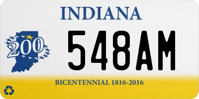 IN license plate 548AM