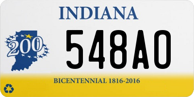 IN license plate 548AO