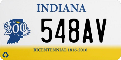 IN license plate 548AV