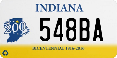 IN license plate 548BA