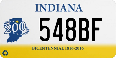 IN license plate 548BF