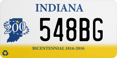 IN license plate 548BG