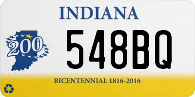 IN license plate 548BQ