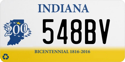 IN license plate 548BV