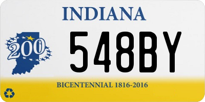 IN license plate 548BY