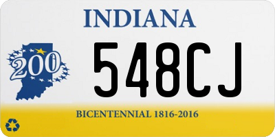 IN license plate 548CJ