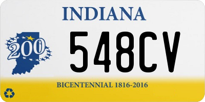 IN license plate 548CV