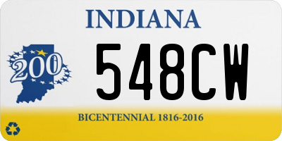 IN license plate 548CW