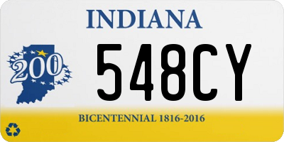 IN license plate 548CY