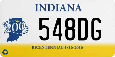 IN license plate 548DG