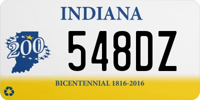 IN license plate 548DZ