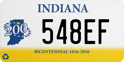 IN license plate 548EF