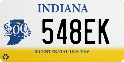 IN license plate 548EK