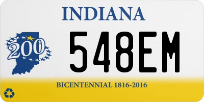IN license plate 548EM
