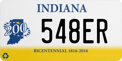 IN license plate 548ER