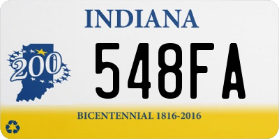 IN license plate 548FA