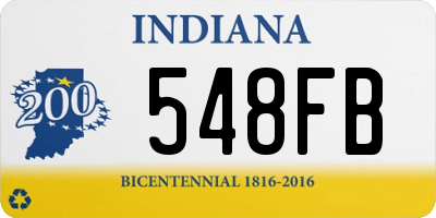 IN license plate 548FB