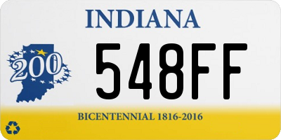 IN license plate 548FF