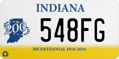 IN license plate 548FG