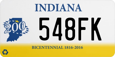 IN license plate 548FK