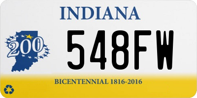 IN license plate 548FW