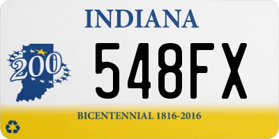 IN license plate 548FX