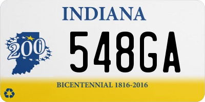 IN license plate 548GA