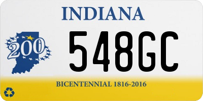 IN license plate 548GC