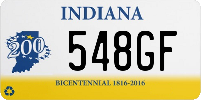 IN license plate 548GF