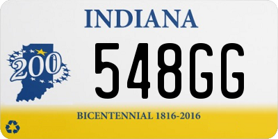 IN license plate 548GG