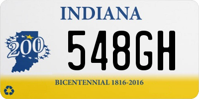 IN license plate 548GH