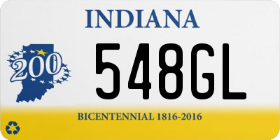 IN license plate 548GL