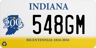 IN license plate 548GM