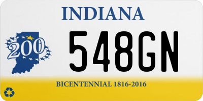 IN license plate 548GN