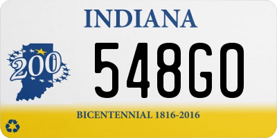 IN license plate 548GO