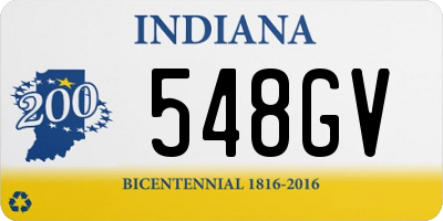 IN license plate 548GV