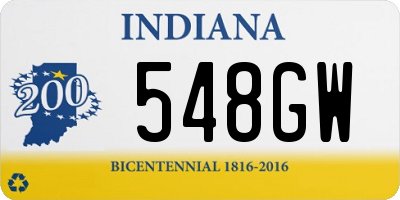 IN license plate 548GW