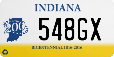 IN license plate 548GX