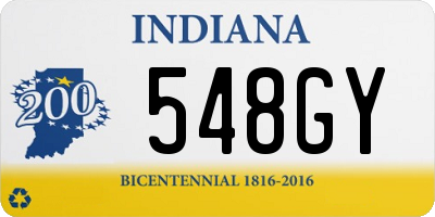 IN license plate 548GY