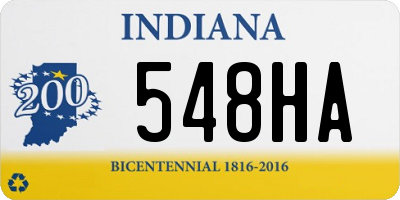 IN license plate 548HA