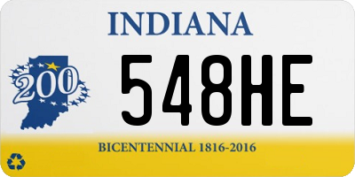 IN license plate 548HE