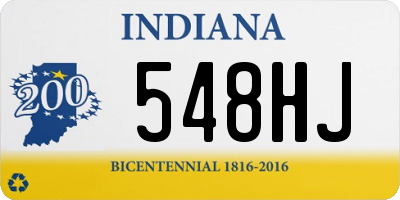 IN license plate 548HJ